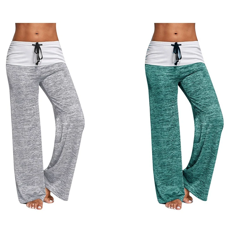 2 Pcs Loose Pants Casual Solid Drawstring Wide Leg Pants Plus Size Long Trousers Sweatpants Pajama Size M Gray & Green
2 Pcs Loose Pants Casual Solid Drawstring Wide Leg Pants Plus Size Long Trousers Sweatpants Pajama Size M Gray & Green