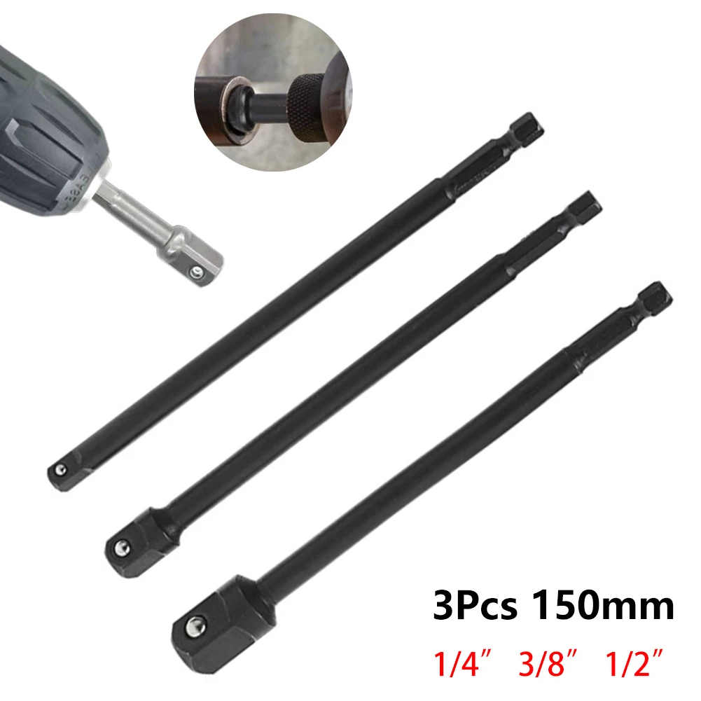3 Pcs Drill Bit Socket Adapter Extension Bar 1/4 3/8 1/2 Hex Shank 150mm For Electric Impact Driver Power Tools Accessories
3 Pcs Drill Bit Socket Adapter Extension Bar 1/4 3/8 1/2 Hex Shank 150mm For Electric Impact Driver Power Tools Accessories