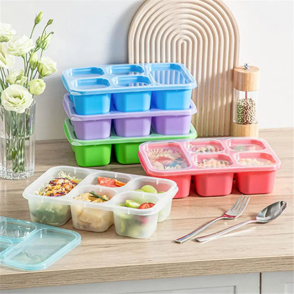 5 Compartment Bento Box1300ml 5 Compartment Independent Sealed Bento Box Anti Odor Fashion Lunch Box 4-piece Lunch Box Tableware
5 Compartment Bento Box1300ml 5 Compartment Independent Sealed Bento Box Anti Odor Fashion Lunch Box 4-piece Lunch Box Tableware
