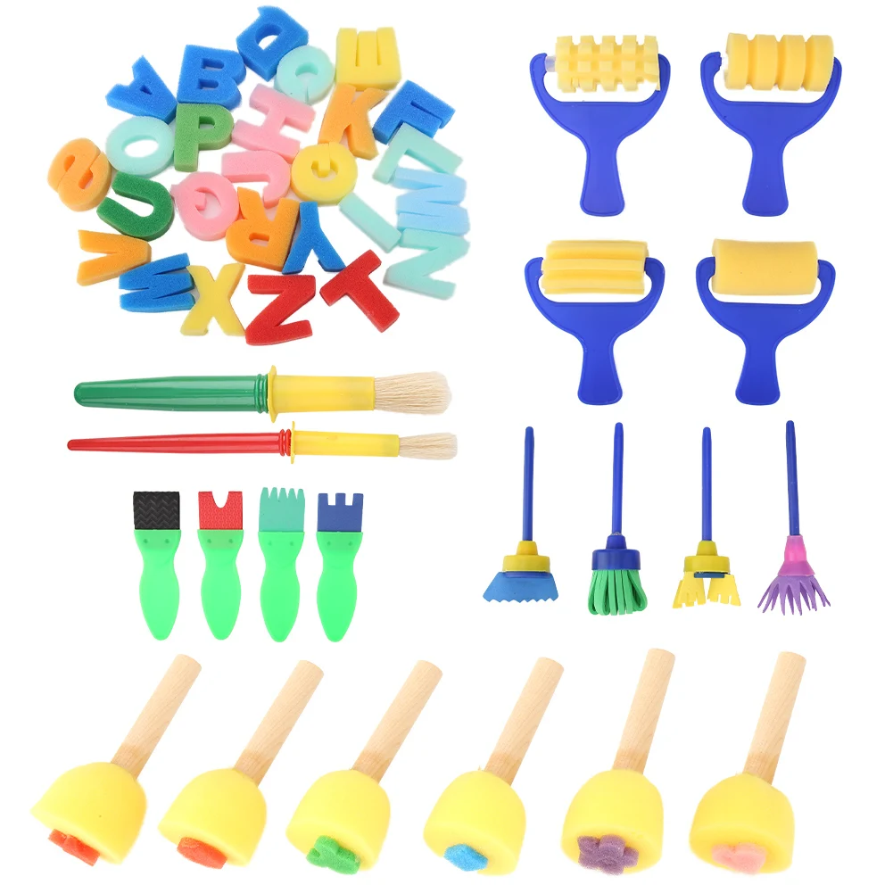 46PCS Kid Sponge Painting Stamp Roller Brushes Capital Letters Educational Painting Tool Toy 46pcs 46pcs 46pcs
46PCS Kid Sponge Painting Stamp Roller Brushes Capital Letters Educational Painting Tool Toy 46pcs 46pcs 46pcs