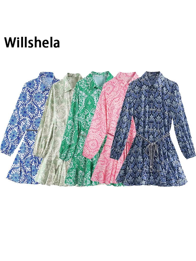 Женское модное однобортное мини-платье с поясом и принтом, винтажные женские шикарные платья с отложным воротником и длинным рукавом
Женское модное однобортное мини-платье с поясом и принтом, винтажные женские шикарные платья с отложным воротником и длинным рукавом