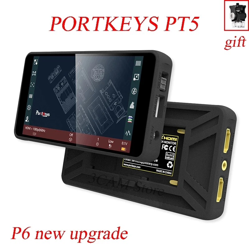 PORTKEYS P6 upgrade/PT5 4k Monitor thin and Ultra-Narrow Bezel 5.5" IPS Monitor 3D LUT/ Luma&RGB portable monitor
PORTKEYS P6 upgrade/PT5 4k Monitor thin and Ultra-Narrow Bezel 5.5" IPS Monitor 3D LUT/ Luma&RGB portable monitor