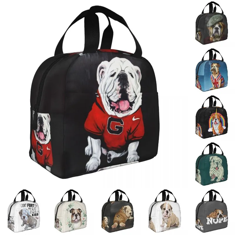 English Bulldog Insulated Lunch Bag For Work School Resuable Cooler Thermal British Dog Bento Box For Women Kids Food Tote Bags
English Bulldog Insulated Lunch Bag For Work School Resuable Cooler Thermal British Dog Bento Box For Women Kids Food Tote Bags