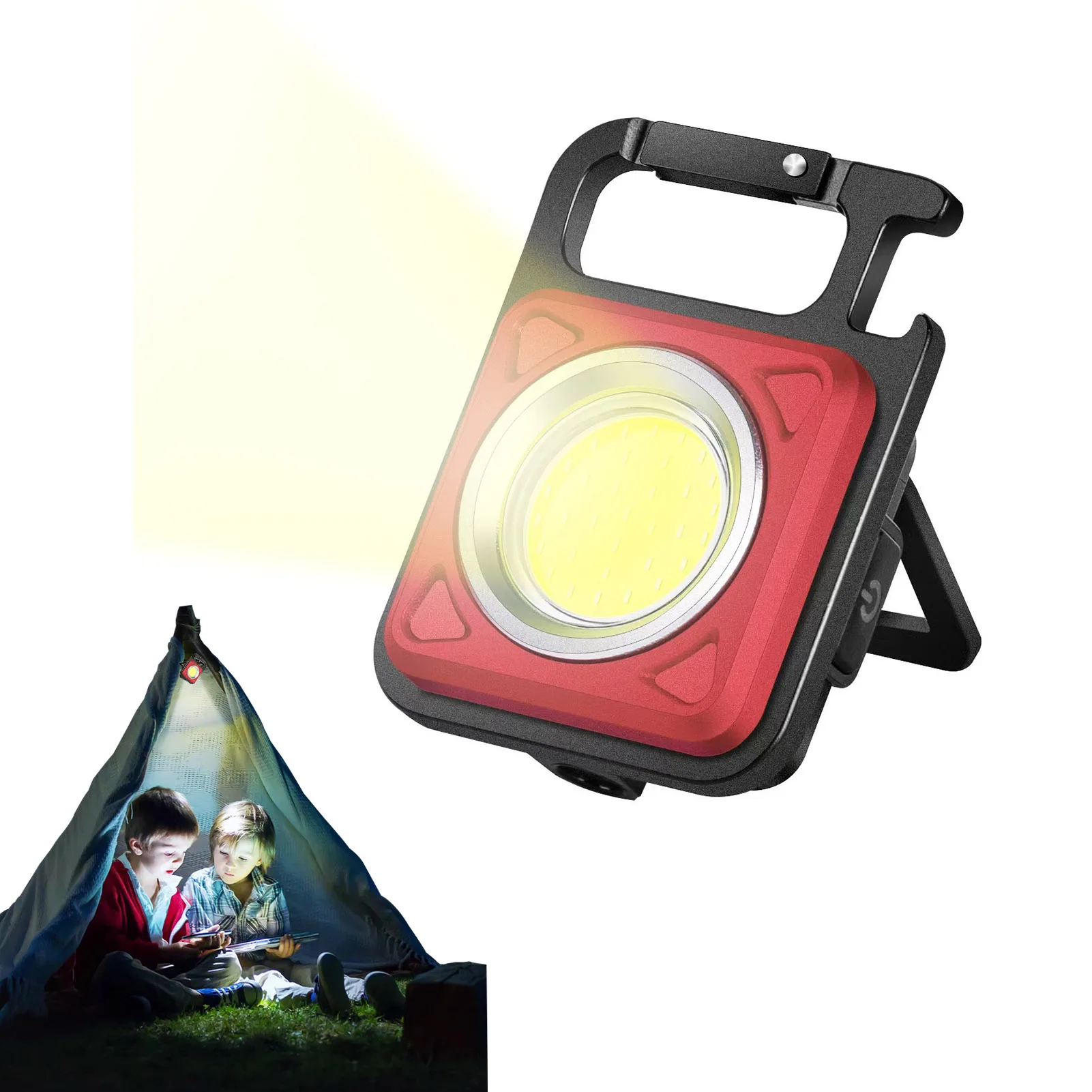 Rechargeable Mini Flashlight 500 High Lumens 4 Light Modes Pocket Led Flashlight With Folding Bracket Bottle Opener And Magnet
Rechargeable Mini Flashlight 500 High Lumens 4 Light Modes Pocket Led Flashlight With Folding Bracket Bottle Opener And Magnet