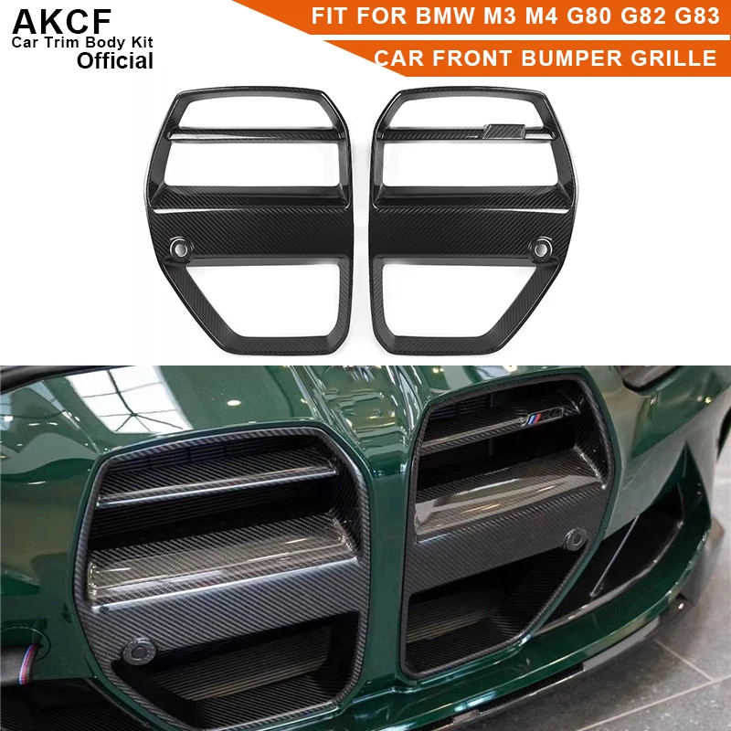 Fit for BMW M3 M4 G80 G82 2021 2022 Carbon Fiber Front Bumper Grille FRP Sport Grill Double Slat Line Grilles Type V Grills
Fit for BMW M3 M4 G80 G82 2021 2022 Carbon Fiber Front Bumper Grille FRP Sport Grill Double Slat Line Grilles Type V Grills