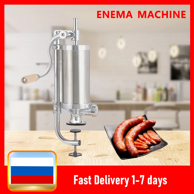 2.5Ibs Homemade Manual Stainless Steel Sausage Filler Sausage Maker Sausage Syringe Meat Tool Meat Sausage Stuffer Kitchen Tool
2.5Ibs Homemade Manual Stainless Steel Sausage Filler Sausage Maker Sausage Syringe Meat Tool Meat Sausage Stuffer Kitchen Tool