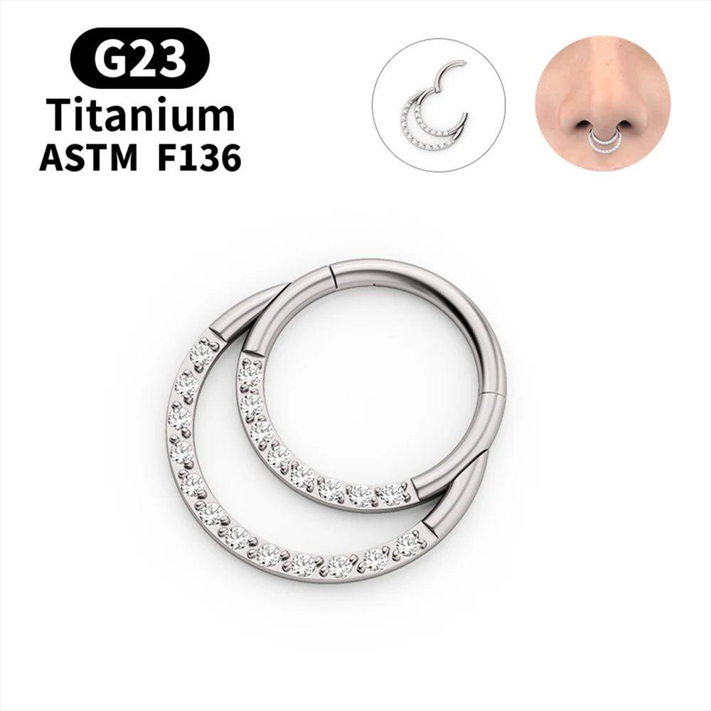 G23 Titanium Zircon Moon Nose Rings Hoop Clicker Segment Ear Tragus Cartilage Earring Lip Nostril Helix Piercing Septum Rings
G23 Titanium Zircon Moon Nose Rings Hoop Clicker Segment Ear Tragus Cartilage Earring Lip Nostril Helix Piercing Septum Rings