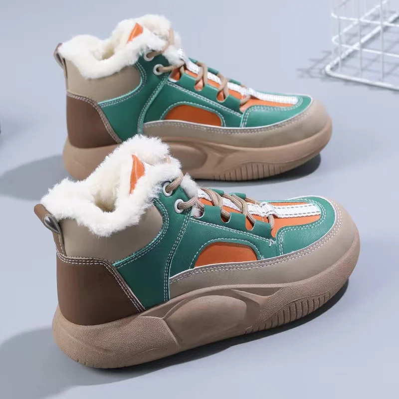 Winter Women's Snow Boots Wth Plush And Thickened Color Matching, Versatile Casual And Fashionable High-Top Cotton Shoes
Winter Women's Snow Boots Wth Plush And Thickened Color Matching, Versatile Casual And Fashionable High-Top Cotton Shoes