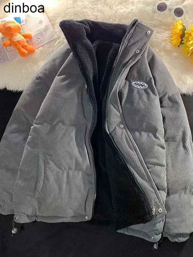 Dinboa-double Sided Winter Jacket Women Coat Warm Clothes 2022 Corduroy Loose Outerwear Vintage Lamb Fleece Casual Thick Gray
Dinboa-double Sided Winter Jacket Women Coat Warm Clothes 2022 Corduroy Loose Outerwear Vintage Lamb Fleece Casual Thick Gray