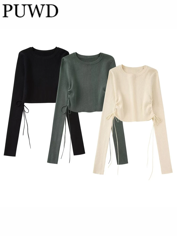 PUWD Women Fashion Green Side Split Knitted Short Sweaters 2023 Spring O Neck Vintage Long Sleeve Female Pullovers Chic Tops
PUWD Women Fashion Green Side Split Knitted Short Sweaters 2023 Spring O Neck Vintage Long Sleeve Female Pullovers Chic Tops