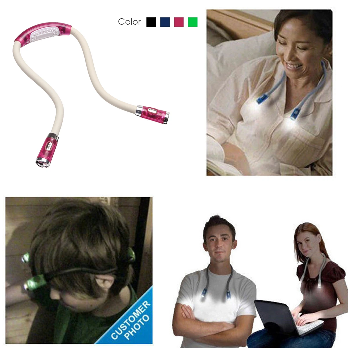 LED Flexible Handsfree Hug Neck Reading Book Light Lamp Torch Flashlight Rechargeable Work Lamp Soft Night Lights
LED Flexible Handsfree Hug Neck Reading Book Light Lamp Torch Flashlight Rechargeable Work Lamp Soft Night Lights