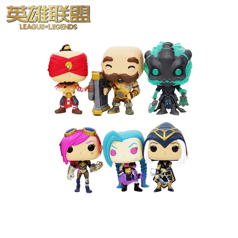 

League of Legends Braum Vi Lee Sin Game Periferie Figuur Q Version Image Model Desktop Cartoon Collectibles Ornamenten Model Toy