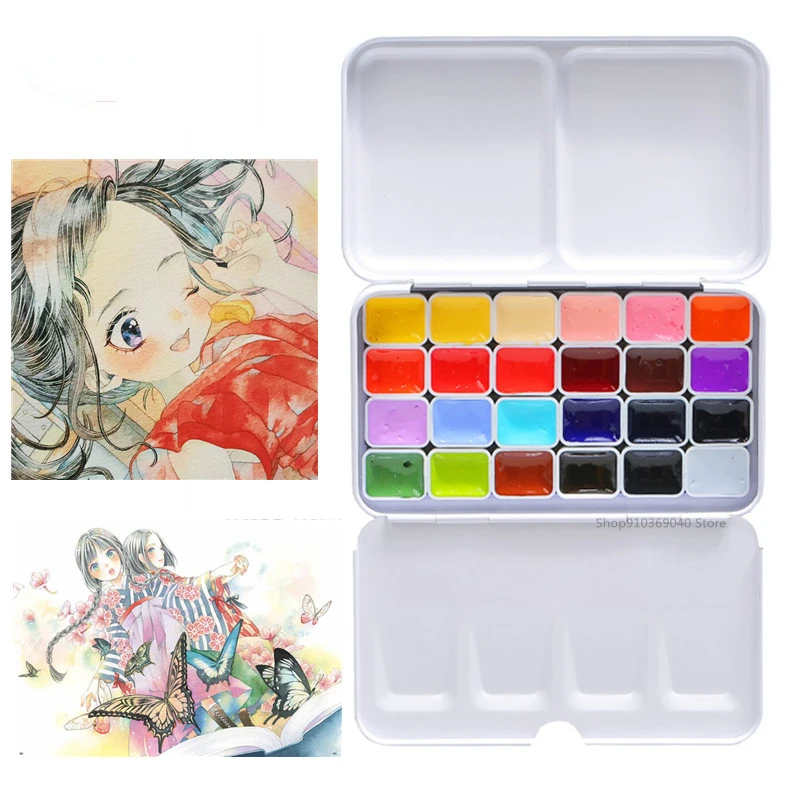 Watercolor Paint 24 Colors Seven Gods Nana Character Color Folding Travel Portable Watercolor Box Artist's Art Supplies
Watercolor Paint 24 Colors Seven Gods Nana Character Color Folding Travel Portable Watercolor Box Artist's Art Supplies