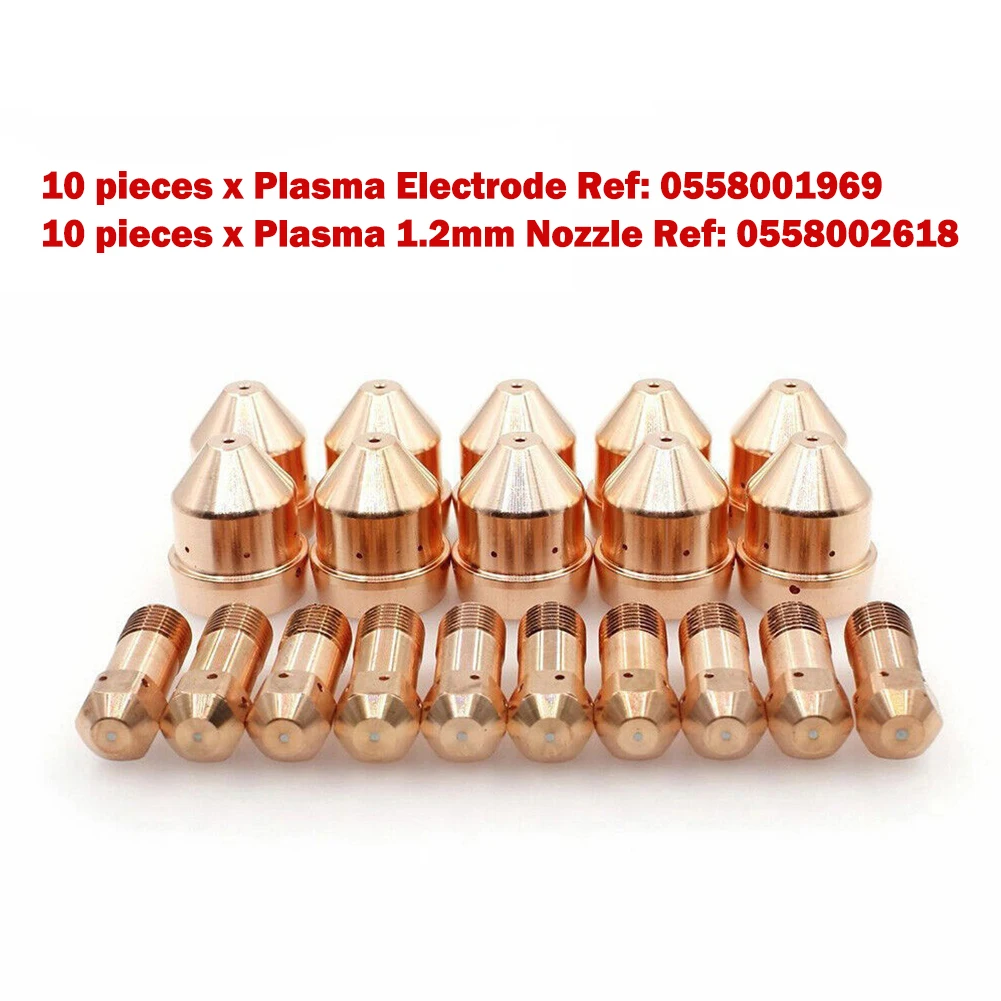 0558001969 Plasma Electrode 0558002618 Plasma 1.2mm Nozzle Kit For ES AB® PT-32 PT32EH Plasma Torch 20pcs Plasma Cutter Parts
0558001969 Plasma Electrode 0558002618 Plasma 1.2mm Nozzle Kit For ES AB® PT-32 PT32EH Plasma Torch 20pcs Plasma Cutter Parts
