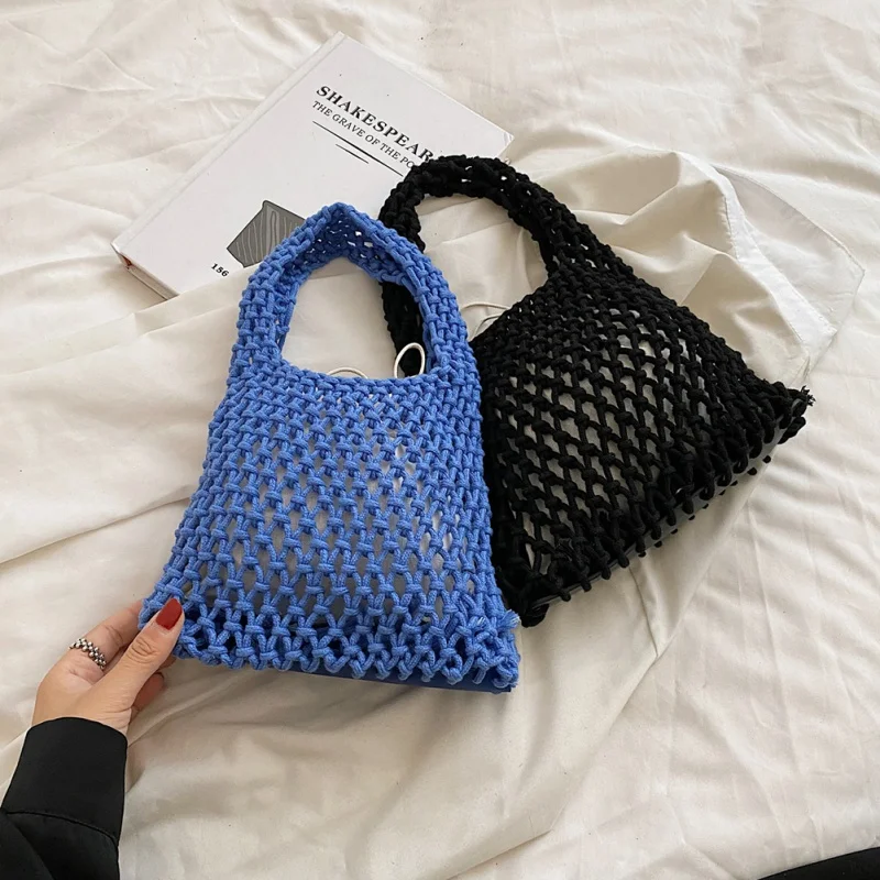 2023 New Crochet Beach Handbag for Girls Summer Straw Rope Hollow Out Hand Woven Totes Bag Women Hollow Knitting Handbag
2023 New Crochet Beach Handbag for Girls Summer Straw Rope Hollow Out Hand Woven Totes Bag Women Hollow Knitting Handbag