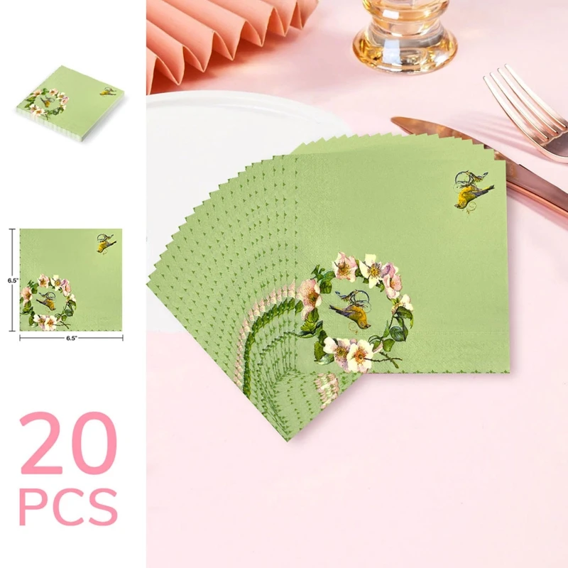 10pcs/20pcs Bird Flowers Vintage Napkins Decoupage Paper Napkins Birthday Wedding Party Decoration Elegant Towels
10pcs/20pcs Bird Flowers Vintage Napkins Decoupage Paper Napkins Birthday Wedding Party Decoration Elegant Towels