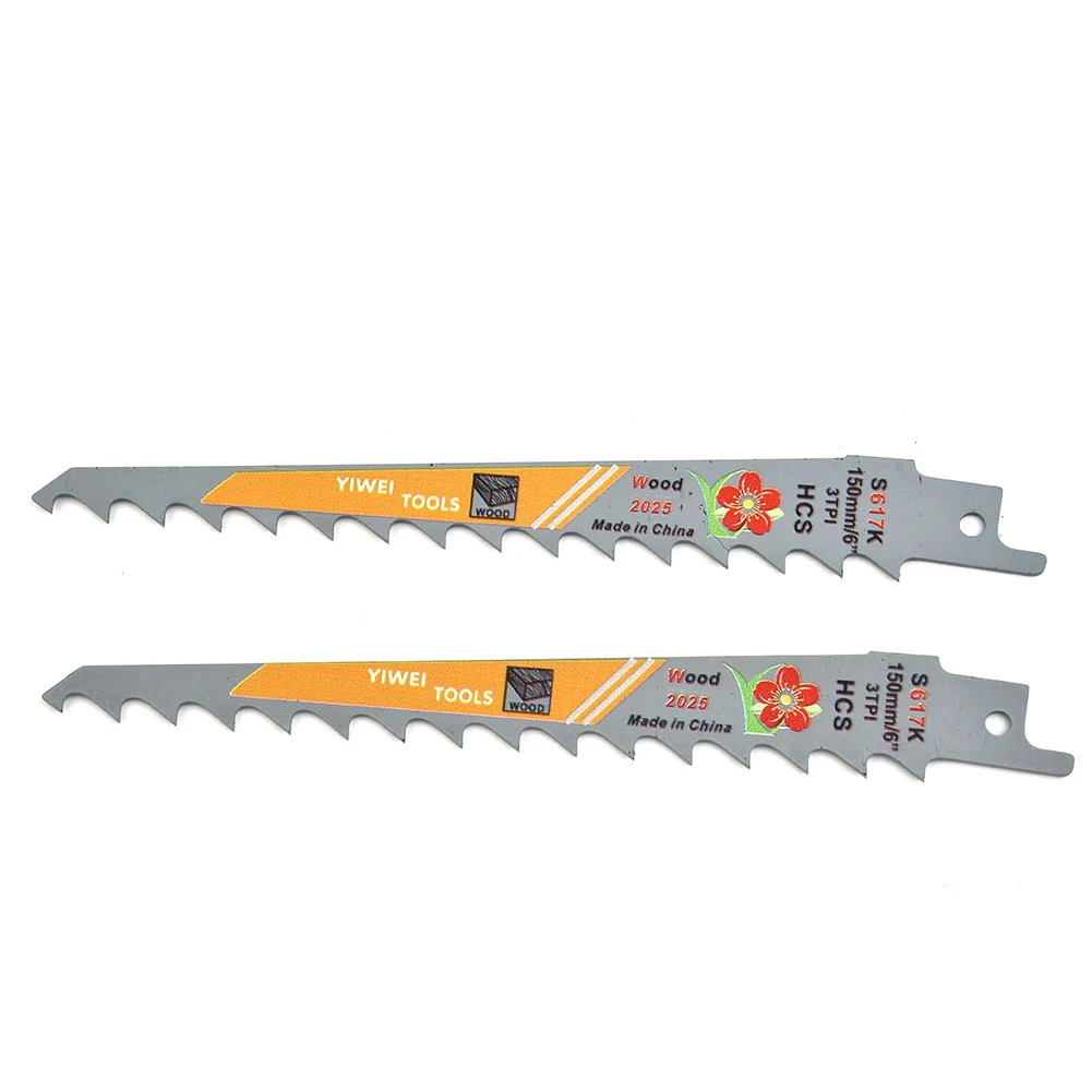 2pcs S617K Reciprocating Saw Blade 150mm HCS Jigsaw Blades Cutting Wood Pvc Cutters Woodworking
2pcs S617K Reciprocating Saw Blade 150mm HCS Jigsaw Blades Cutting Wood Pvc Cutters Woodworking