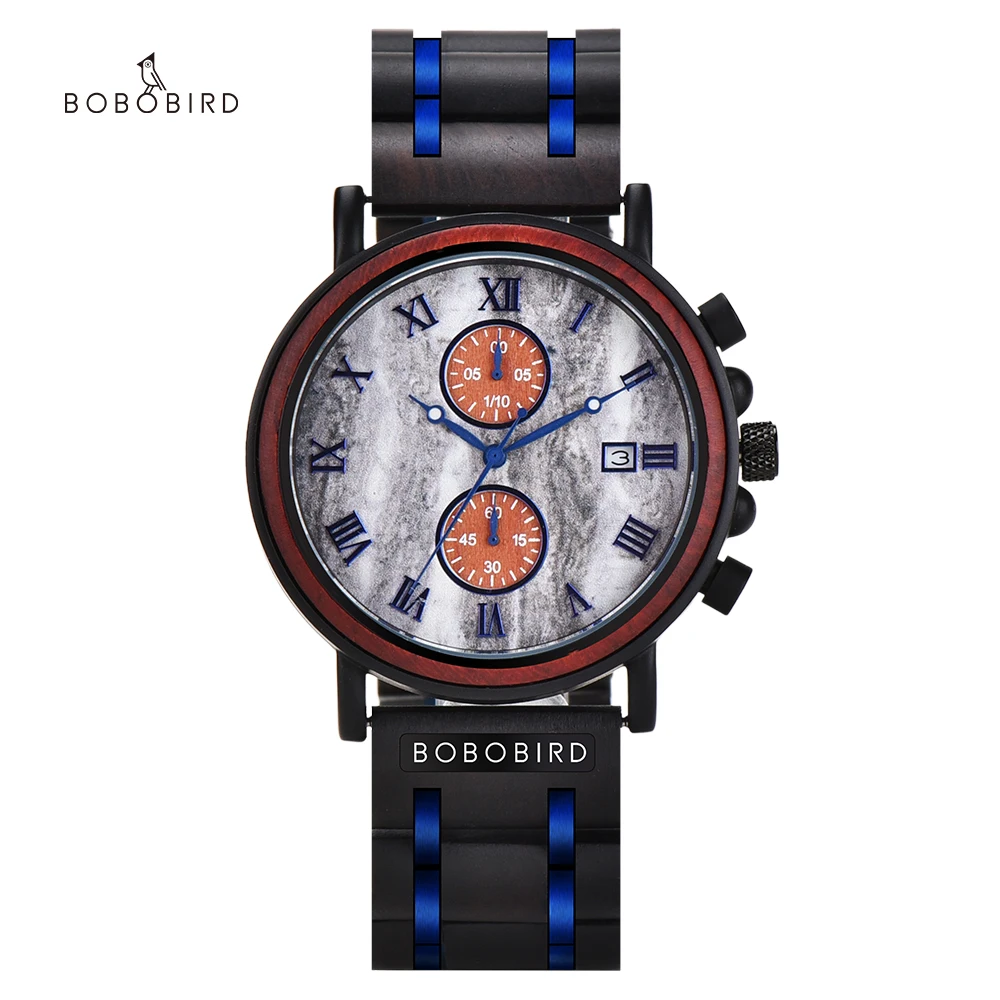 BOBO BIRD Male Wood Quartz Movement Watch Fashion Luxury Man Timepieces Auto Date Chronograph Custom Clock Мужские часы Gift
BOBO BIRD Male Wood Quartz Movement Watch Fashion Luxury Man Timepieces Auto Date Chronograph Custom Clock Мужские часы Gift