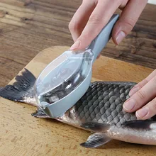 1pc Fish Scaler, Multifunctional Kitchen Fish Scale Remover Scraper Brush Peeler Tool