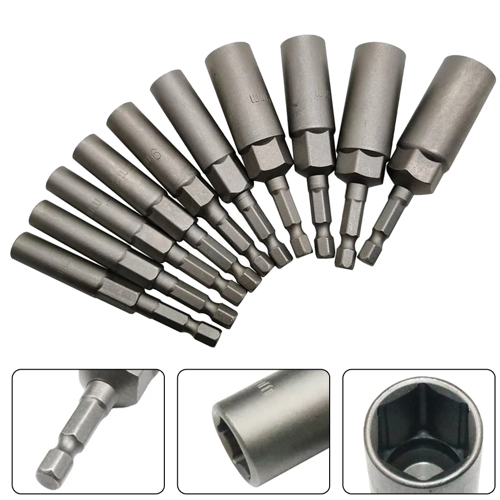 10pcs 80mm Electric Drill Socket Driver Impact Hex Shank Wrench Socket Nut Screwdriver Bits Adapter Sleeve Hand Tools
10pcs 80mm Electric Drill Socket Driver Impact Hex Shank Wrench Socket Nut Screwdriver Bits Adapter Sleeve Hand Tools