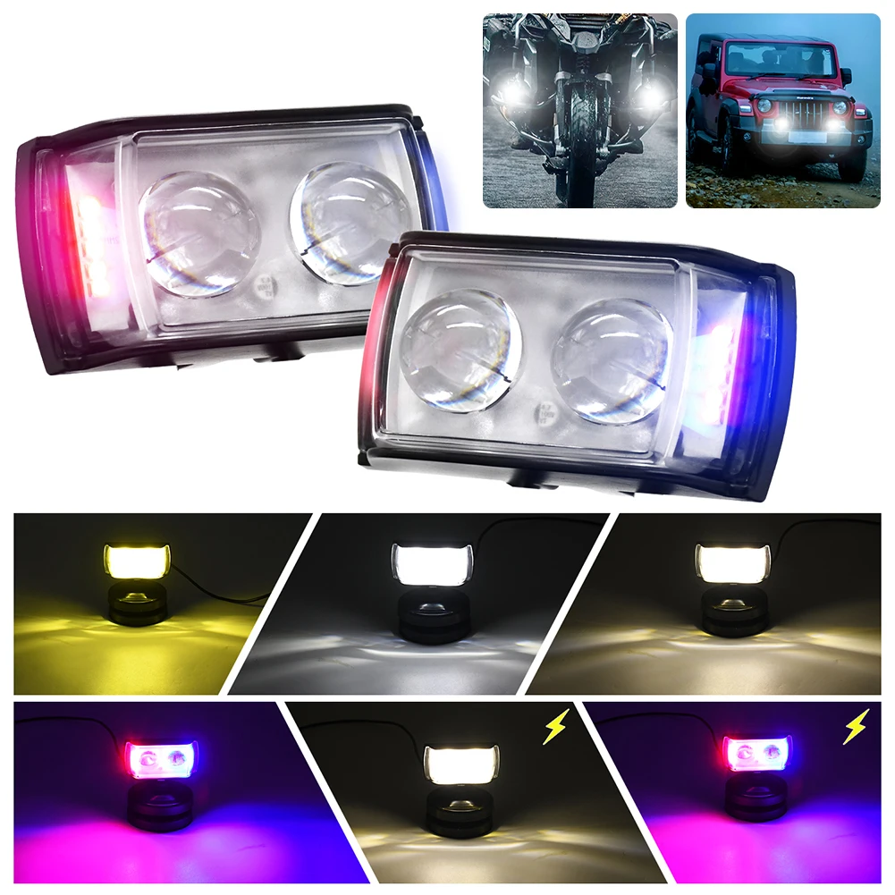 Motorcycle LED Auxiliary Light 3 Inch 60W Motorcycle LED Spot Light 6 Modes Headlight Bulb White and Amber Fog Driving Light
Motorcycle LED Auxiliary Light 3 Inch 60W Motorcycle LED Spot Light 6 Modes Headlight Bulb White and Amber Fog Driving Light