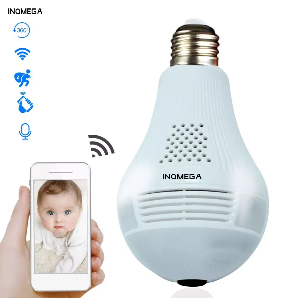 2023New INQMEGA 360 Degree LED Light 960P Wireless Panoramic Home Security WiFi CCTV Fisheye Bulb Lamp IP Camera Two Ways Audio
2023New INQMEGA 360 Degree LED Light 960P Wireless Panoramic Home Security WiFi CCTV Fisheye Bulb Lamp IP Camera Two Ways Audio