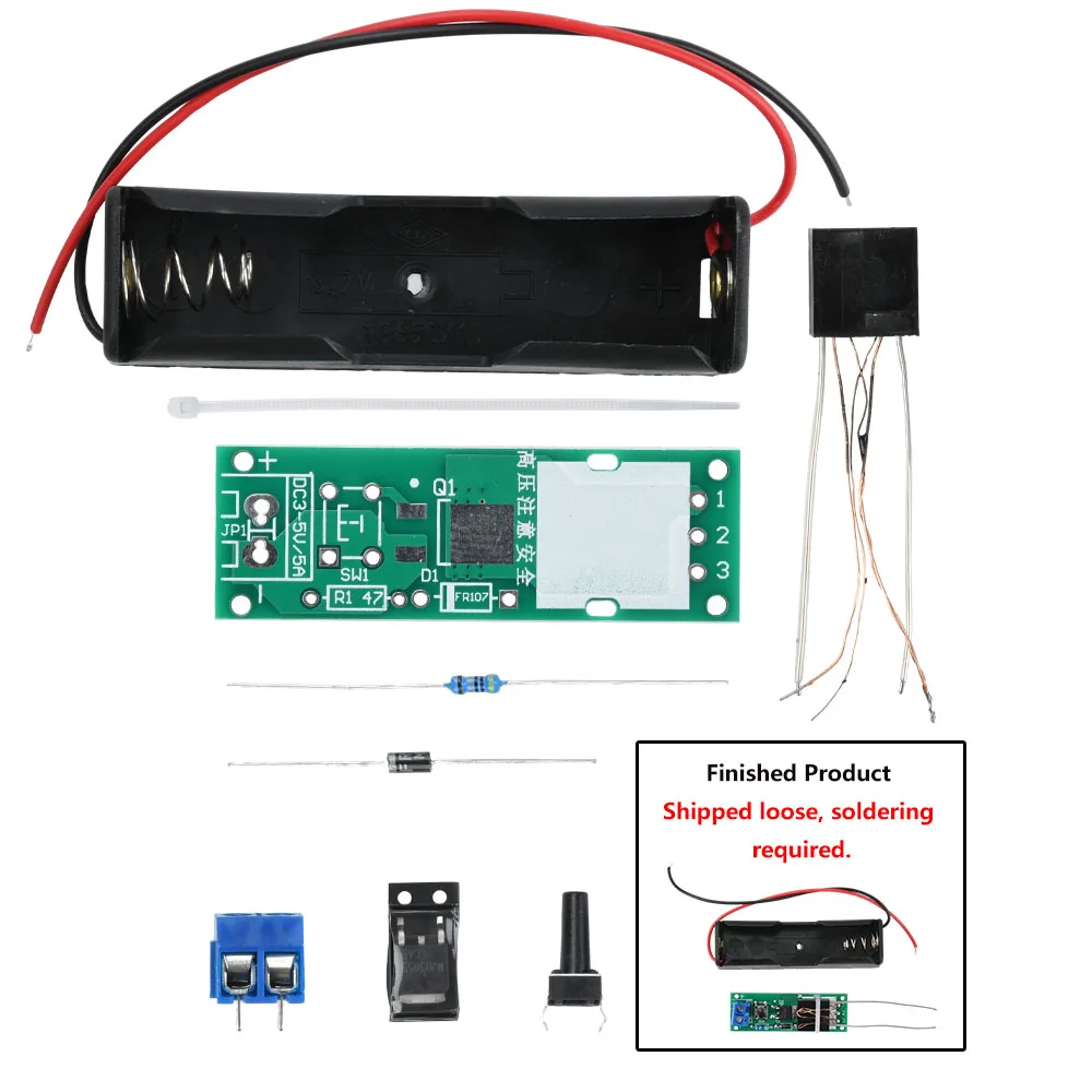 DC3-5V DIY Kit Генератор высокого напряжения Дуговый воспламенитель Комплект зажигалки для DIY Электронный производственный комплект с батарейным блоком 18650
DC3-5V DIY Kit Генератор высокого напряжения Дуговый воспламенитель Комплект зажигалки для DIY Электронный производственный комплект с батарейным блоком 18650