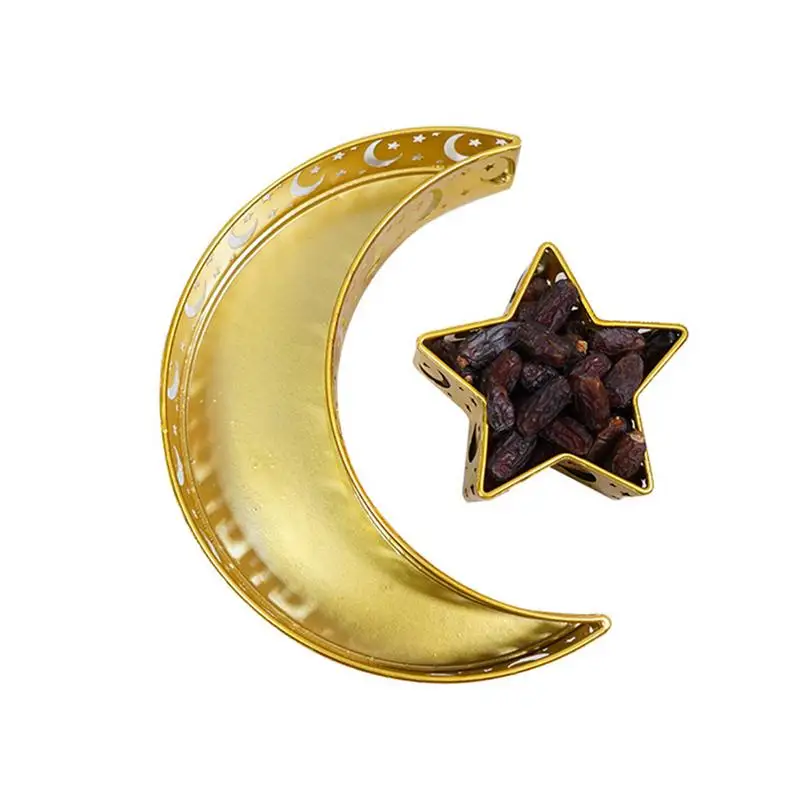 

ИД сервировочный поднос со звездами ИД Рамадан поднос для еды мусульманский Мубарак поднос для еды инновационная Лунная сервировочная тарелка домашний декор