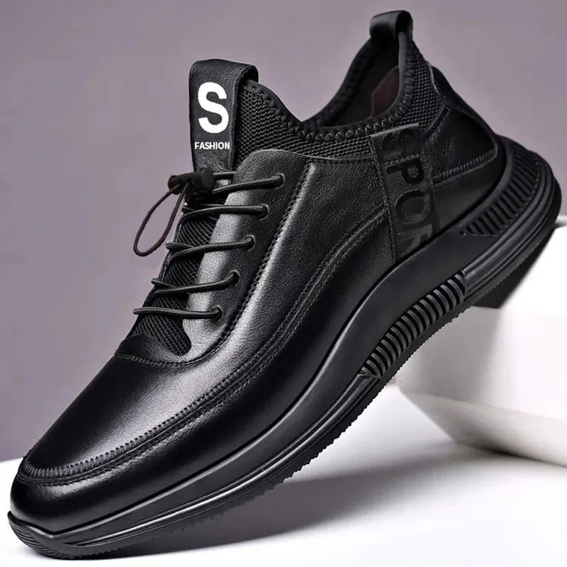 New Men's Casual Sports Shoes High-quality Lowtop Leather Shoes Thick-soled Shoes Breathable and Comfortable Men's Running Shoes 
New Men's Casual Sports Shoes High-quality Lowtop Leather Shoes Thick-soled Shoes Breathable and Comfortable Men's Running Shoes