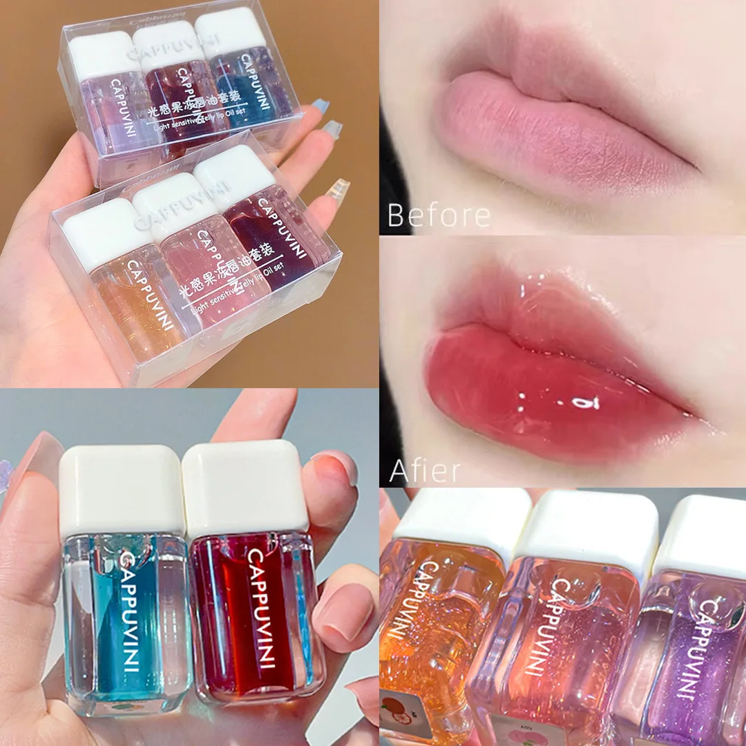 

7 Colors Mirror Lip Gloss Transparent Lip Oil Small Square Lip Glaze Water Glossy Moisturizing Nourishing Women Lips Makeup