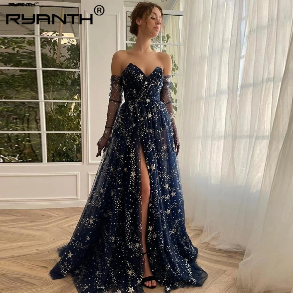 Sparkling Navy Blue Star Tulle Maksi Prom Dress Sweetheart High Waist A-Line Evening Dress 2023 Formal Prom Dress
Sparkling Navy Blue Star Tulle Maksi Prom Dress Sweetheart High Waist A-Line Evening Dress 2023 Formal Prom Dress