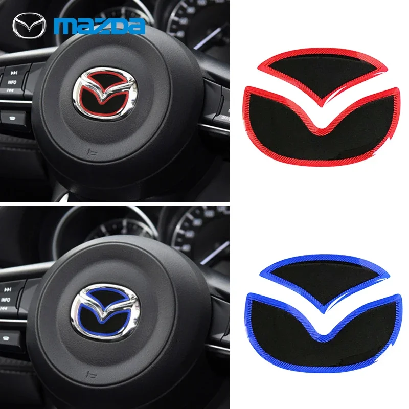 Интерьер автомобиля руль логотип эмблема стильный значок наклейка для Mazda Axela 2 3 5