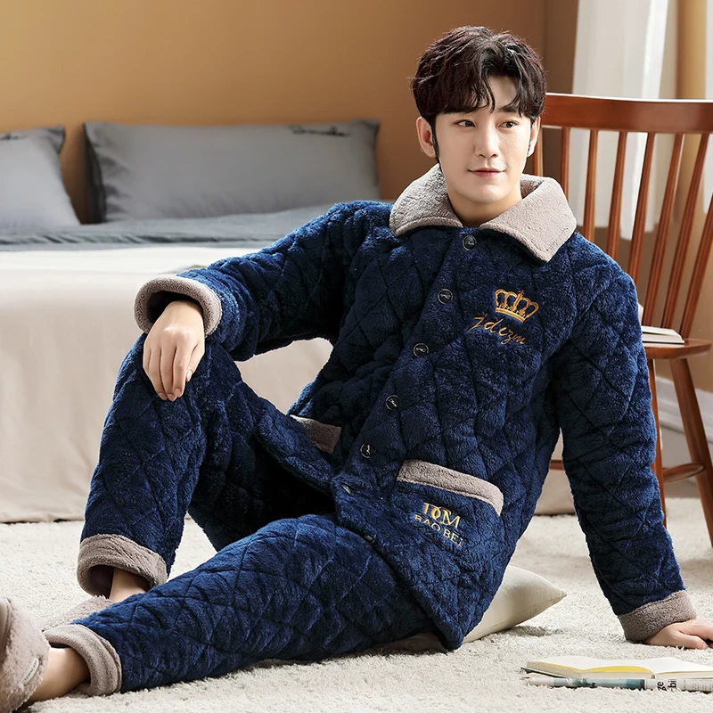 QUHENG Male Warm Fleece Fluffy Sleep Lounge Adult Teen Autumn Thicken Sleepwear Men Pyjamas Men Sleepwear Suit Home Clothing
QUHENG Male Warm Fleece Fluffy Sleep Lounge Adult Teen Autumn Thicken Sleepwear Men Pyjamas Men Sleepwear Suit Home Clothing