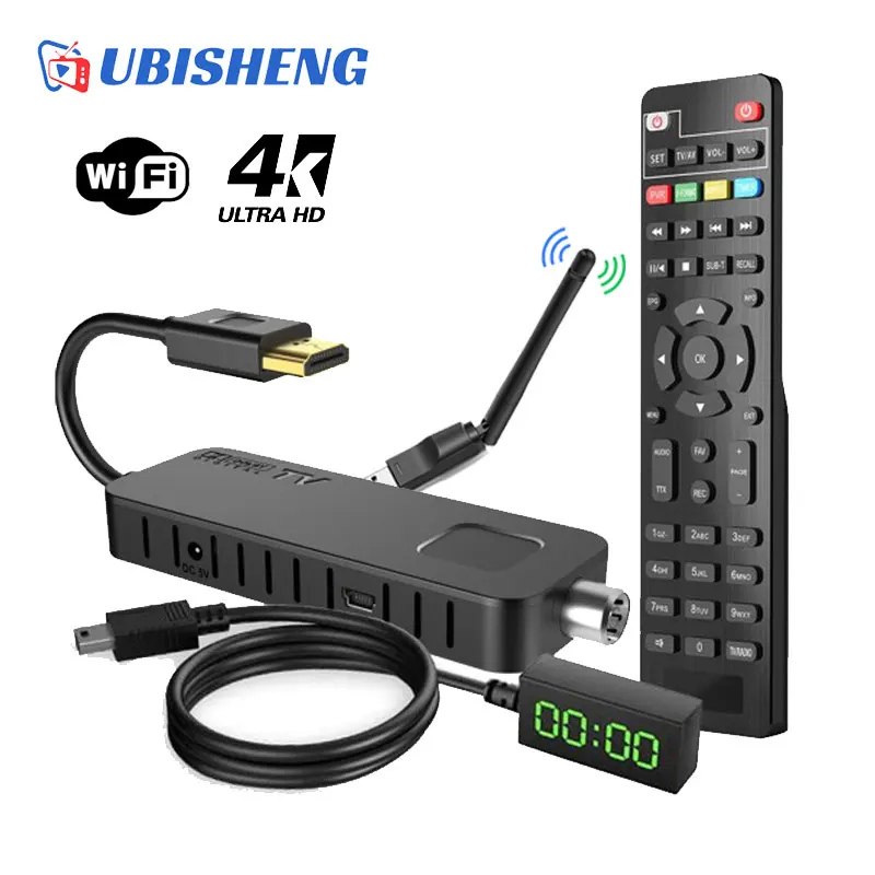 

UBISHENG U3mini DVB-T2 Decoder 2022 New HEVC H.265 T2 HD TV Stick Dolby Audio TV Tuner Digital Terrestrial Receiver Mini TV Box