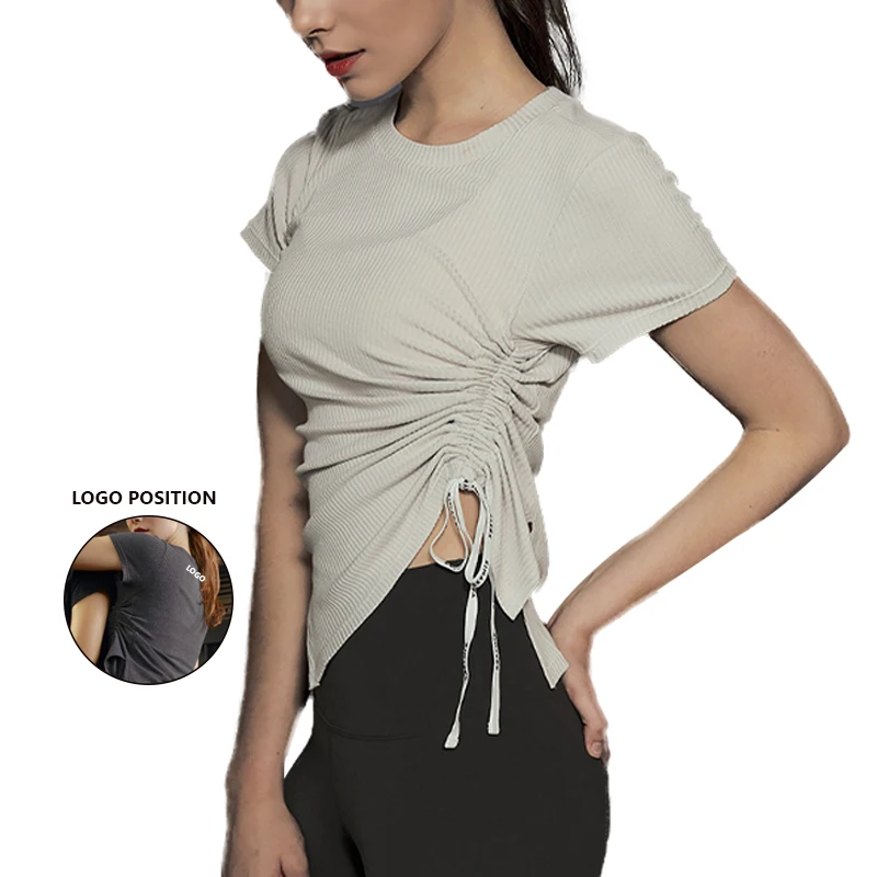 2022 New Outdoor Running Short Sleeve Yoga Suit Top Korean Personalized Drawstring Yoga Fitness Suit T-shirt Wholesale
2022 New Outdoor Running Short Sleeve Yoga Suit Top Korean Personalized Drawstring Yoga Fitness Suit T-shirt Wholesale