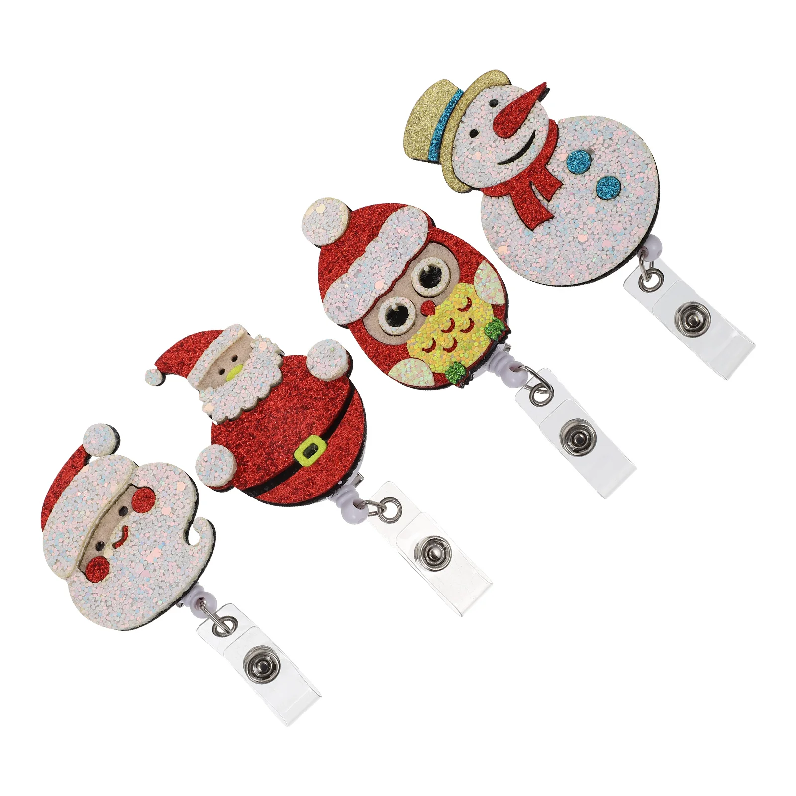 4pcs Durable Festive Convenient Lovely Retractable Badge Clips Christmas Badge Holders
4pcs Durable Festive Convenient Lovely Retractable Badge Clips Christmas Badge Holders