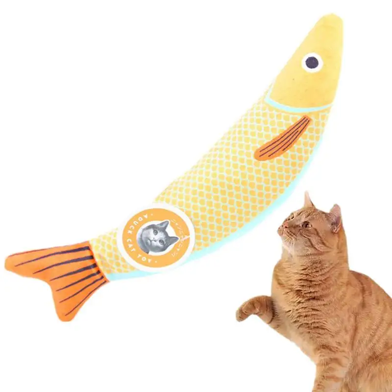 Catnip Toy Fish-Shaped Refillable Catnip Toys Plush Fabric Cat Teething Chew Toys Interactive Motion Kitten Exercise Toys For
Catnip Toy Fish-Shaped Refillable Catnip Toys Plush Fabric Cat Teething Chew Toys Interactive Motion Kitten Exercise Toys For