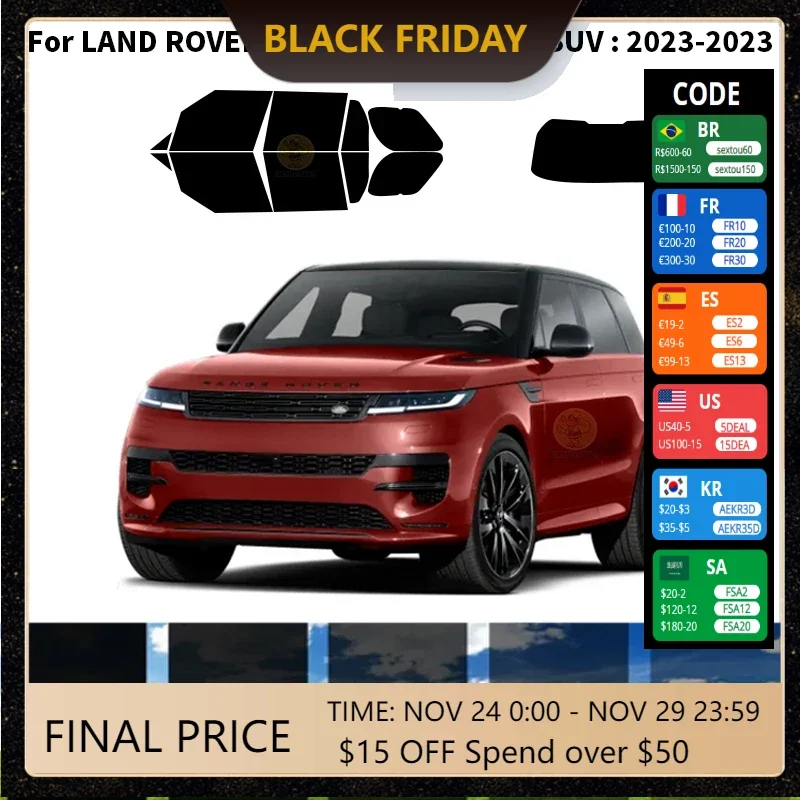 Precut nanoceramics car UV Window Tint Kit Automotive Window Film For LAND ROVER RANGE ROVER 4 DR SUV 2023-2023
Precut nanoceramics car UV Window Tint Kit Automotive Window Film For LAND ROVER RANGE ROVER 4 DR SUV 2023-2023