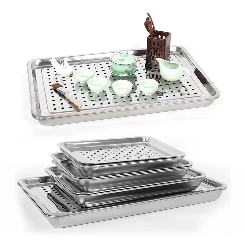 Serving Plate Office Hotel Draining Dish Detachable Reusable Wonton Stainless Steel Tray Kitchen Accessories 45x35cm
Serving Plate Office Hotel Draining Dish Detachable Reusable Wonton Stainless Steel Tray Kitchen Accessories 45x35cm
