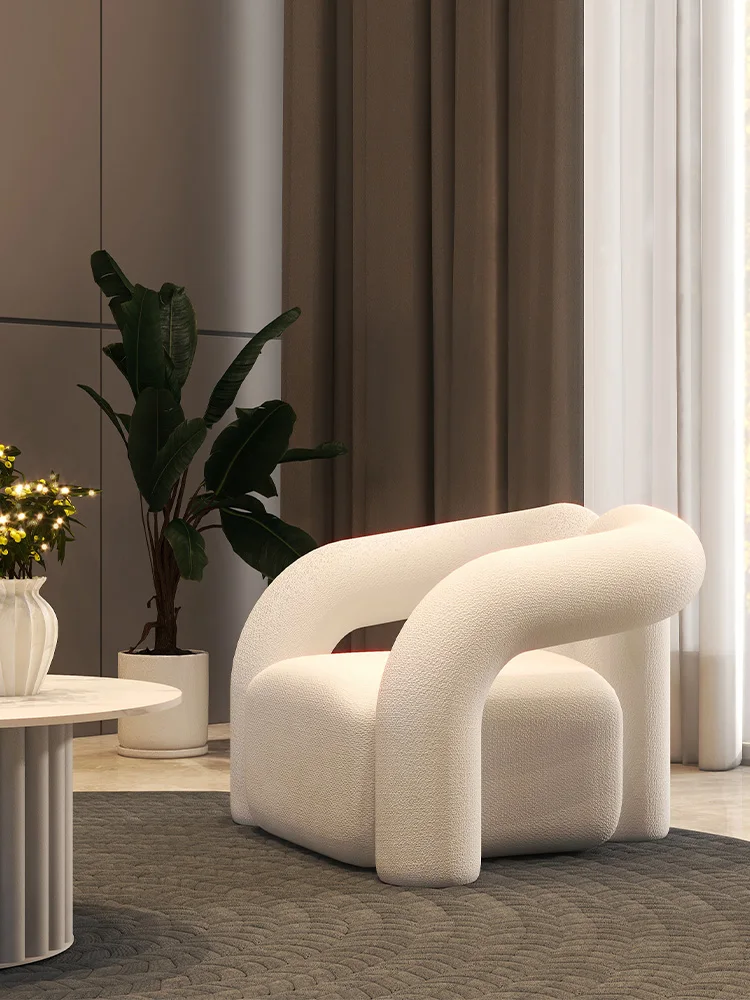 Single Sofa Nordic Modern Minimalist Living Room Balcony Lamb Velvet White Leisure Light Luxury Net Red Designer Single Chair
Single Sofa Nordic Modern Minimalist Living Room Balcony Lamb Velvet White Leisure Light Luxury Net Red Designer Single Chair