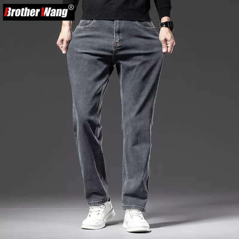 NEW IN and Winter Men's Straight Loose Dark Gray Jeans Classic Style High Elasticity Baggy Jeans Male Brand Clothing
NEW IN and Winter Men's Straight Loose Dark Gray Jeans Classic Style High Elasticity Baggy Jeans Male Brand Clothing