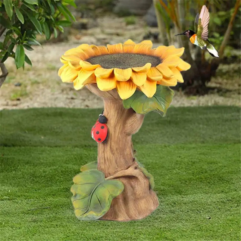 Polyresin Sunflower Bird Feeder & Bird Bath Garden Decorations Home Outdoor Indoor Ornaments Birdhouse Creative Garden
Polyresin Sunflower Bird Feeder & Bird Bath Garden Decorations Home Outdoor Indoor Ornaments Birdhouse Creative Garden