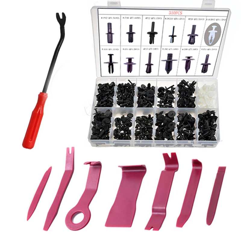 350 PCS Car Retainer Clips Bumper Retainers Plastic Fasteners Clips Rivets Trim Assortment Kit
350 PCS Car Retainer Clips Bumper Retainers Plastic Fasteners Clips Rivets Trim Assortment Kit