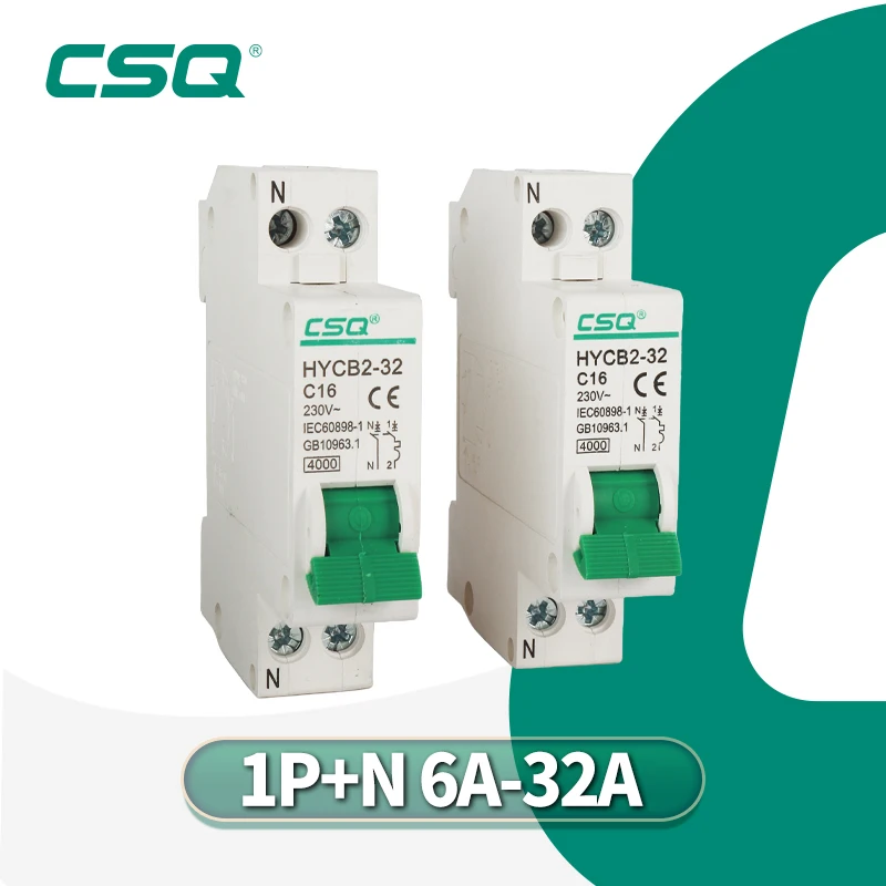 CSQ MCB Air Switch TPN 1P+N Miniature Circuit Breaker 6A 10A 16A 20A 25A 32A Din Rail Mounting Miniature Household TPN
CSQ MCB Air Switch TPN 1P+N Miniature Circuit Breaker 6A 10A 16A 20A 25A 32A Din Rail Mounting Miniature Household TPN