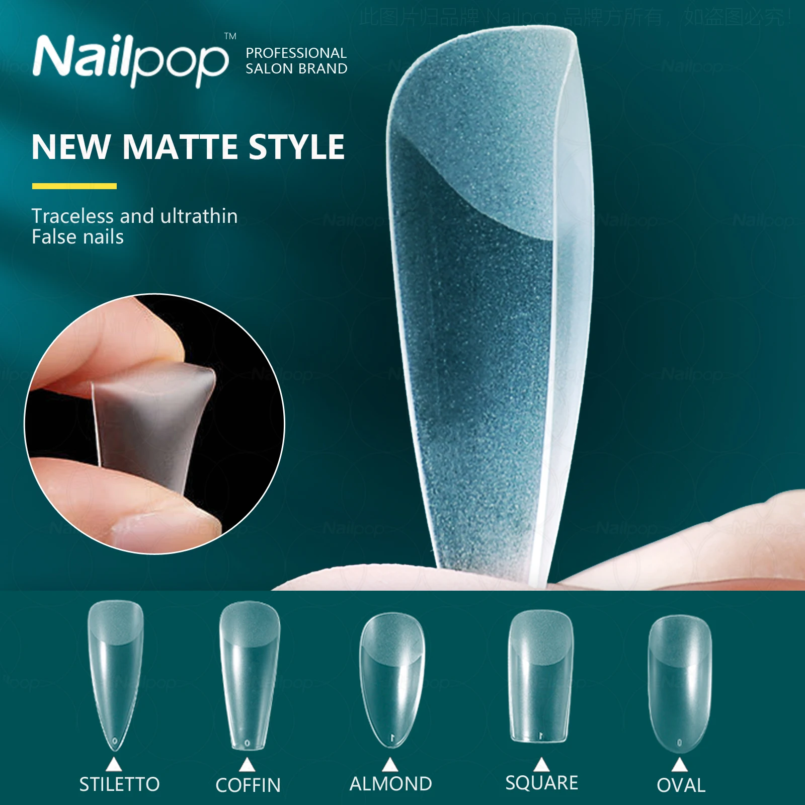 Nailpop Fake Nails Press on Nails Coffin Artificial Nails with Design Full Cover Tips Nail Accessories Tool 120/240pcs
Nailpop Fake Nails Press on Nails Coffin Artificial Nails with Design Full Cover Tips Nail Accessories Tool 120/240pcs