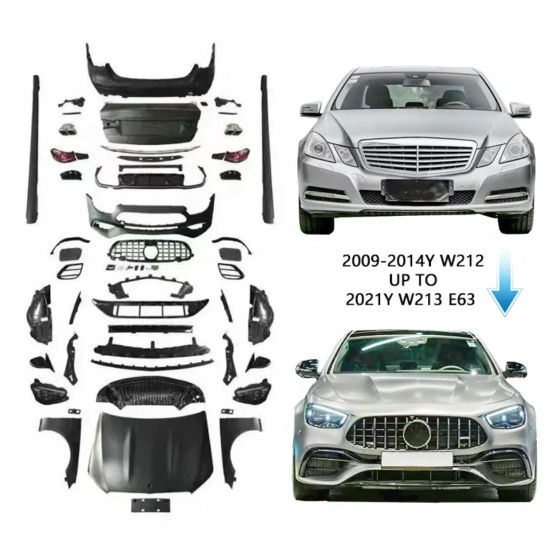 Для 2009-16Y W212 E class to new W213 2021Y E63 комплекты кузова автомобиля детали бамперы
