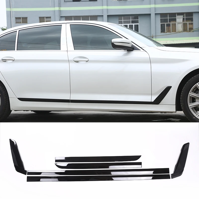 

2018 For BMW New 5 Series G30 Car ABS Plastic Car Door Side Strips Cover Trim Gloss Back Accessories 6pcs