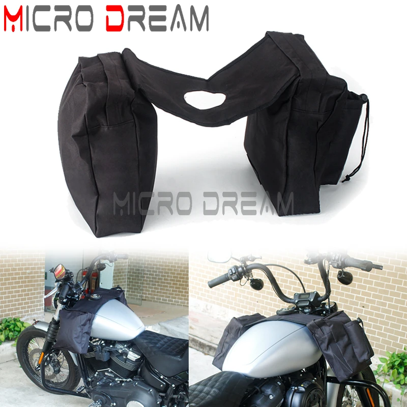 

For ATV Snowmobile Mountain Bike Motorcycle Luggage Cargo Storage Saddlebag 600D Oxford Cloth Fuel Tank Bag W/ Pocket Saddle Bag