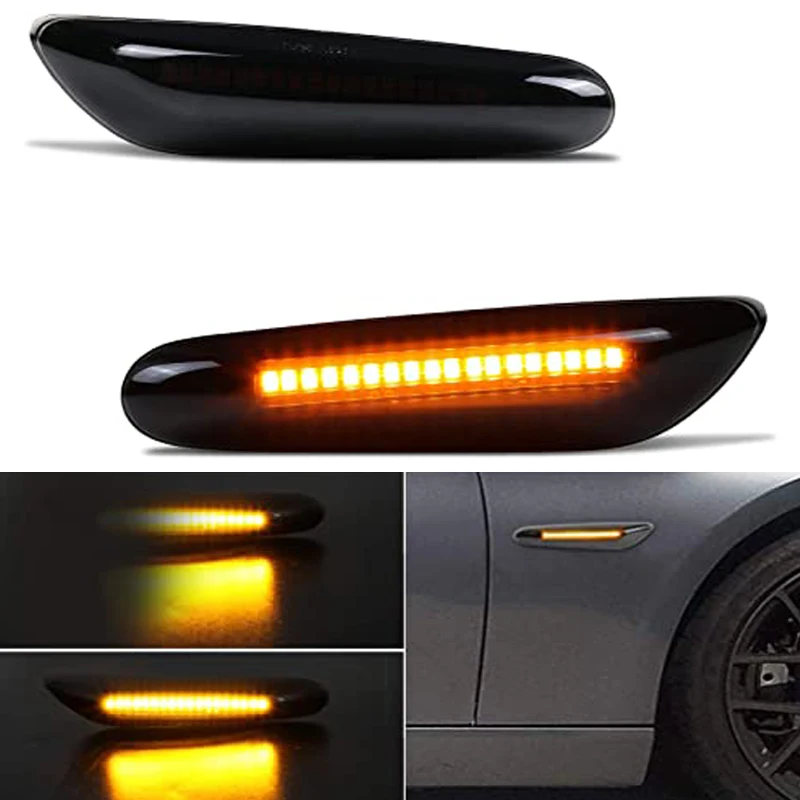 

kayueli For BMW E46 E36 E90 E91 E60 E61 E81 E82 E87 E88 E92 E93 1 3 5 Series X1 E84 X3 E83 X5 E53 LED Blinker Side Marker Light