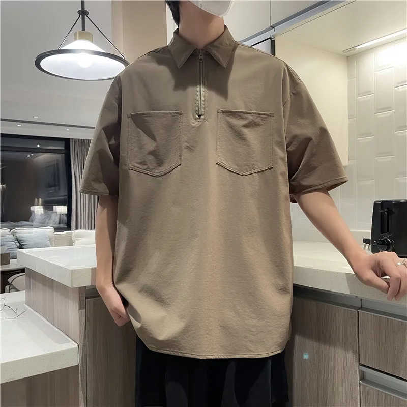 Men's Tops 2022 Workwear Polo Shirts Men's Summer Short Sleeves Loose Casual Shirts Zipper Five Points Sleeve Tops
Men's Tops 2022 Workwear Polo Shirts Men's Summer Short Sleeves Loose Casual Shirts Zipper Five Points Sleeve Tops